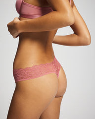 Soma / Thong Panty with Enchanting Lace ANTIQUE PINK