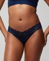 Soma / Thong Panty with Enchanting Lace NIGHTFALL NAVY