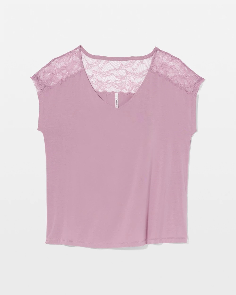 Soma / Short Sleeve Lace Pajama Tee LILAC WINE