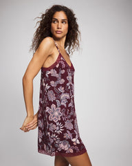 Soma / Lace Trim Chemise PAISLEY SPLENDOR PLUM