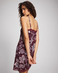 Soma / Lace Trim Chemise PAISLEY SPLENDOR PLUM