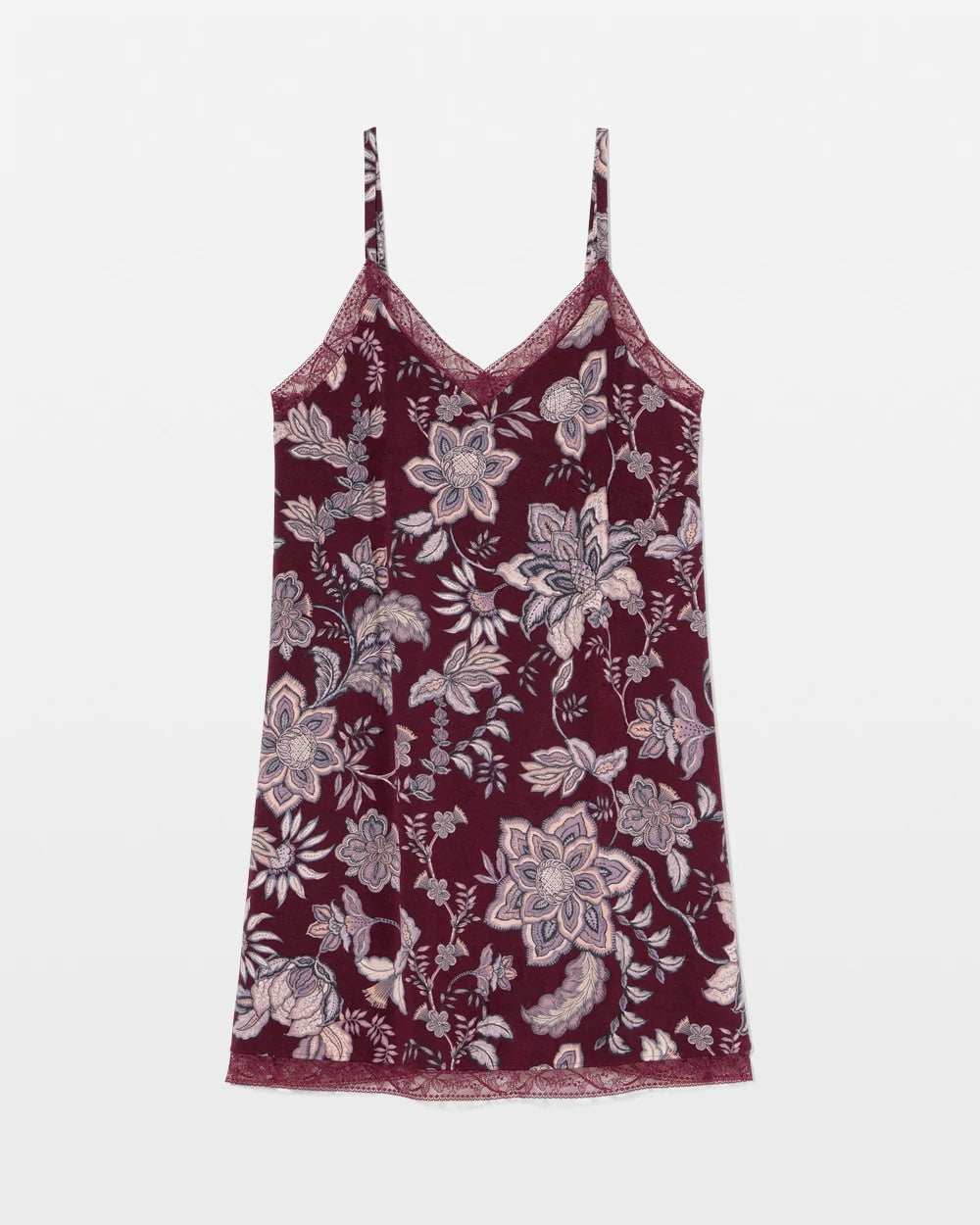 Soma / Lace Trim Chemise PAISLEY SPLENDOR PLUM