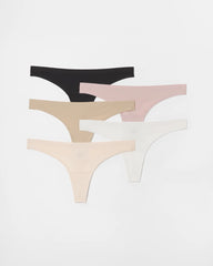 Soma / Soft Stretch Thong Panty 5 Pack BASIC MULTI PACK