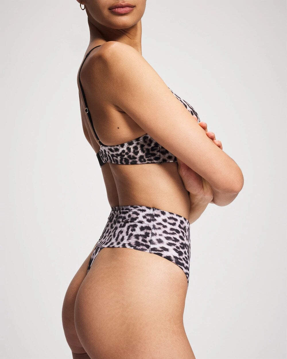 Soma / Tummy High-Waist Thong Panty DIVINE LEOPARD MINI TAUPE