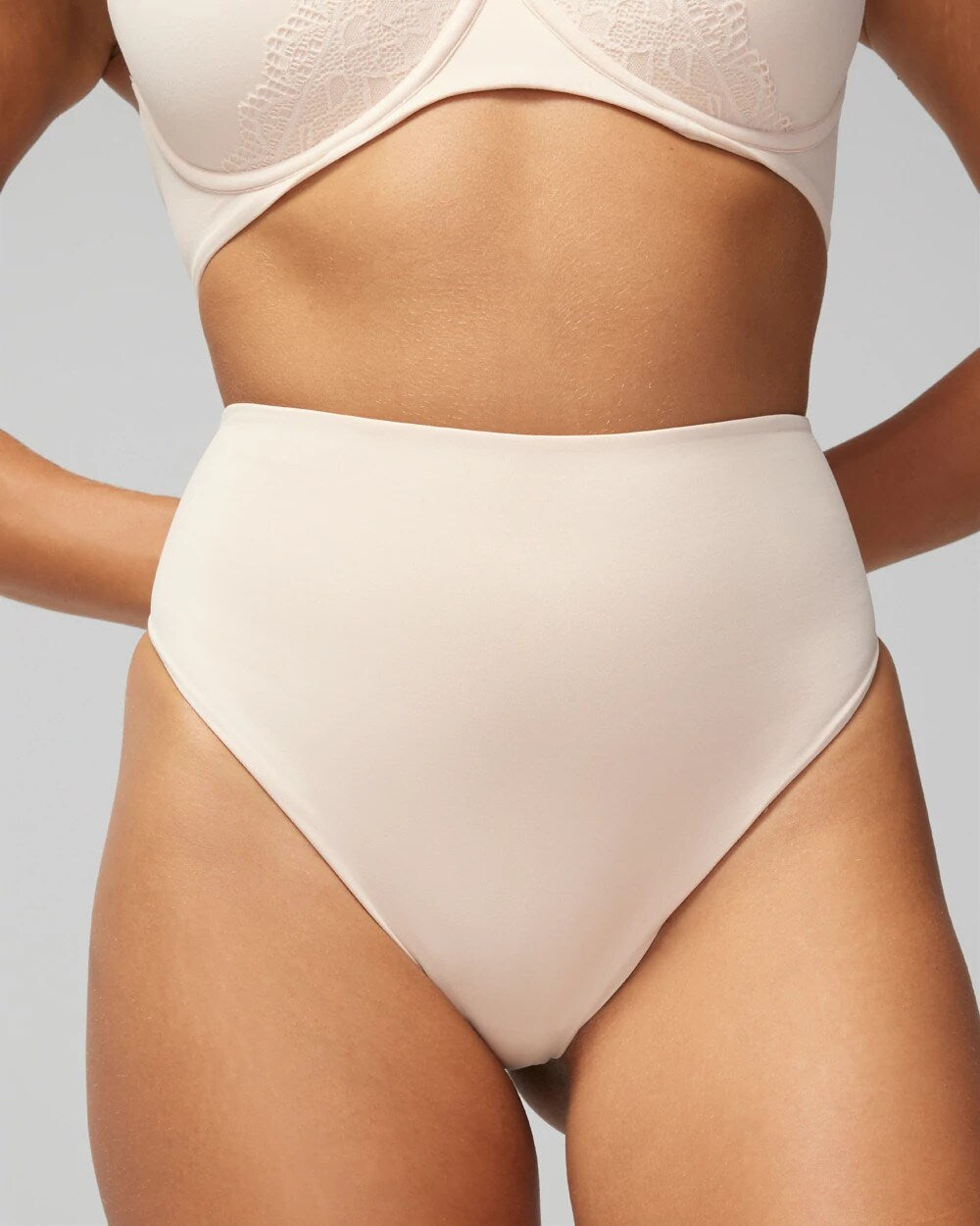 Soma / Tummy High-Waist Thong Panty PALE SAND