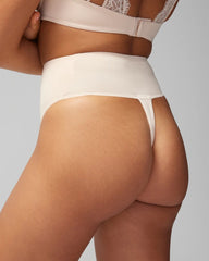 Soma / Tummy High-Waist Thong Panty PALE SAND