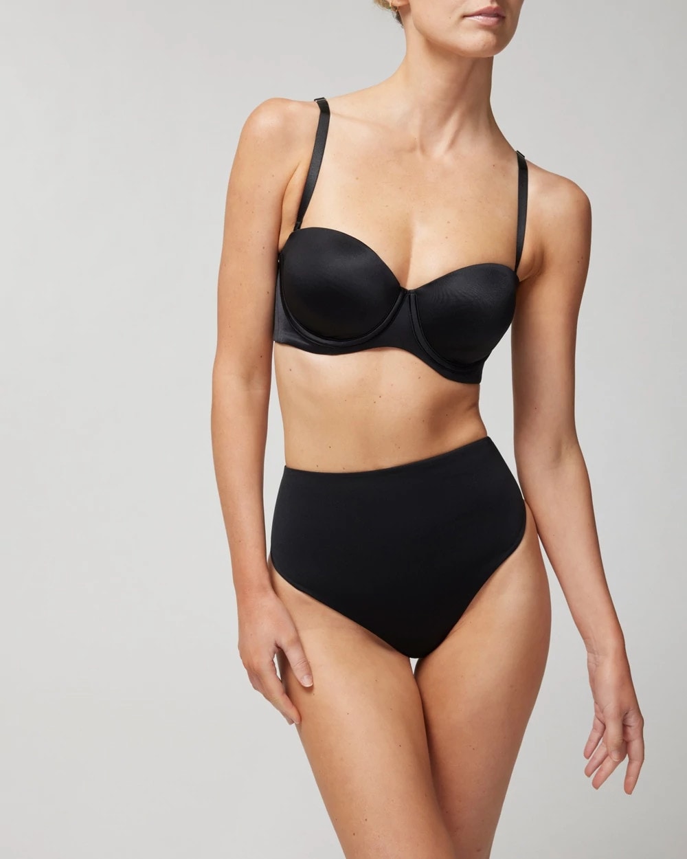 Soma / Tummy High-Waist Thong Panty BLACK
