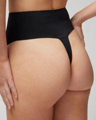 Soma / Tummy High-Waist Thong Panty BLACK