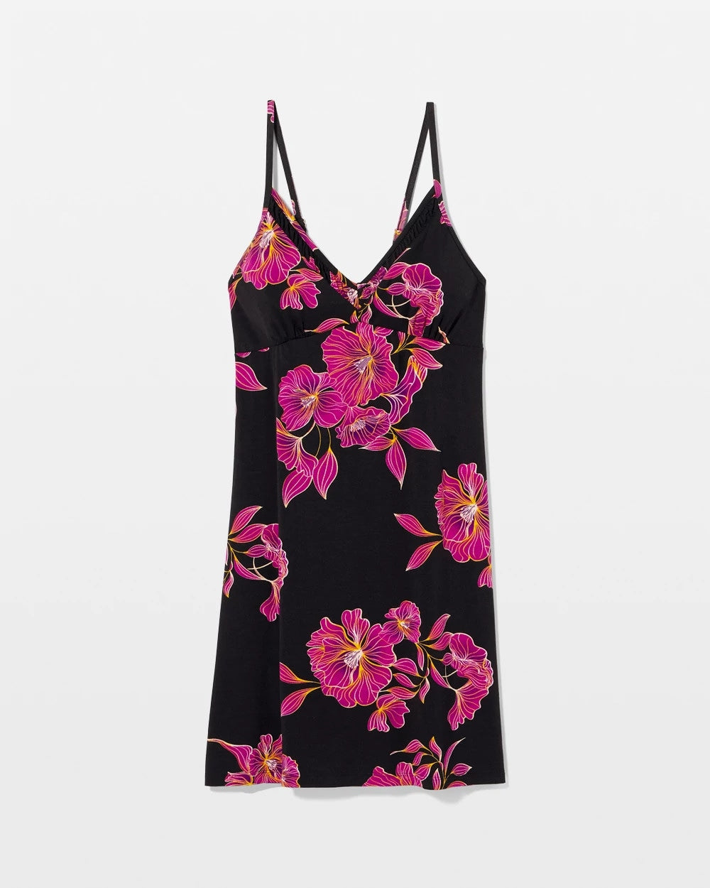 Soma / Classic Shirred Neck Chemise GILDED BLOOMS MAGENTA