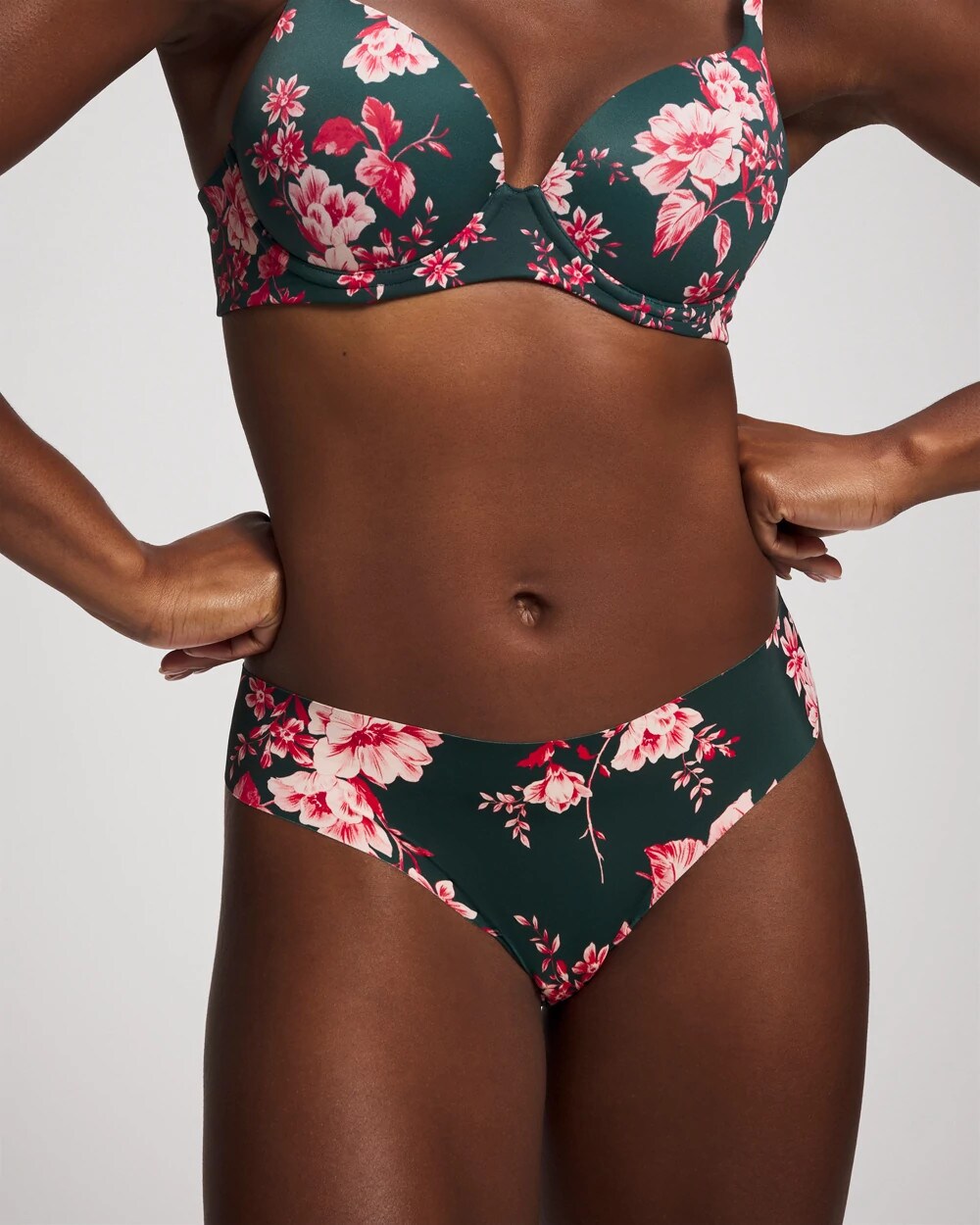 Soma / Thong Panty COTTAGE FLORAL MINI GREEN