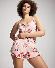 Soma / Ruffle Pajama Shorts FLORAL DREAMS PINK BLUSH