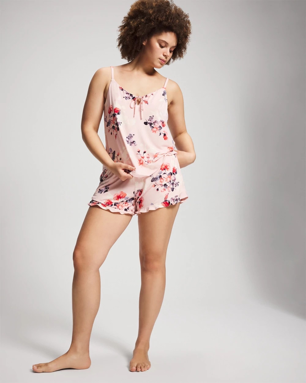 Soma / Tie Front Camisole FLORAL DREAMS PINK BLUSH