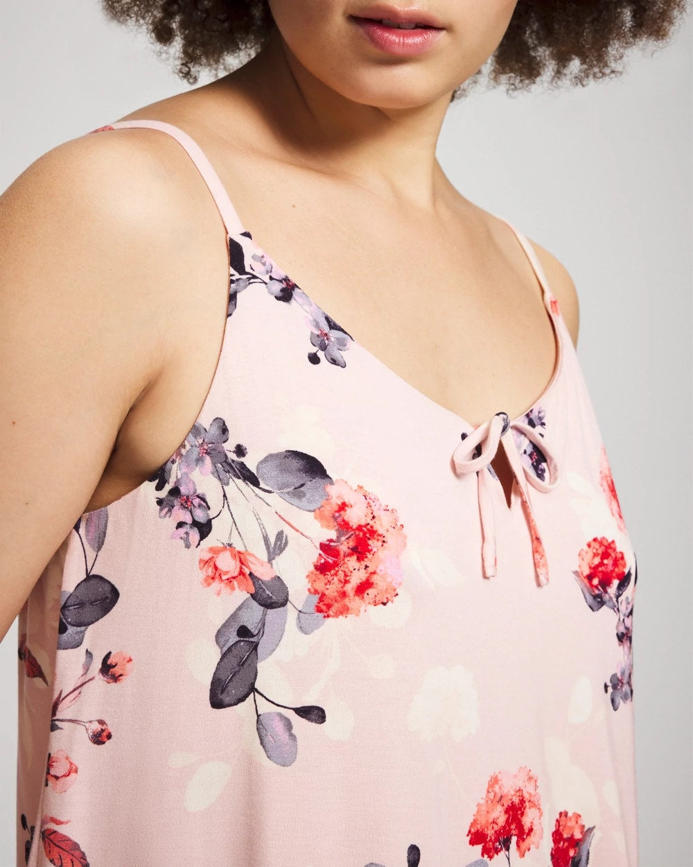 Soma / Tie Front Chemise FLORAL DREAMS PINK BLUSH
