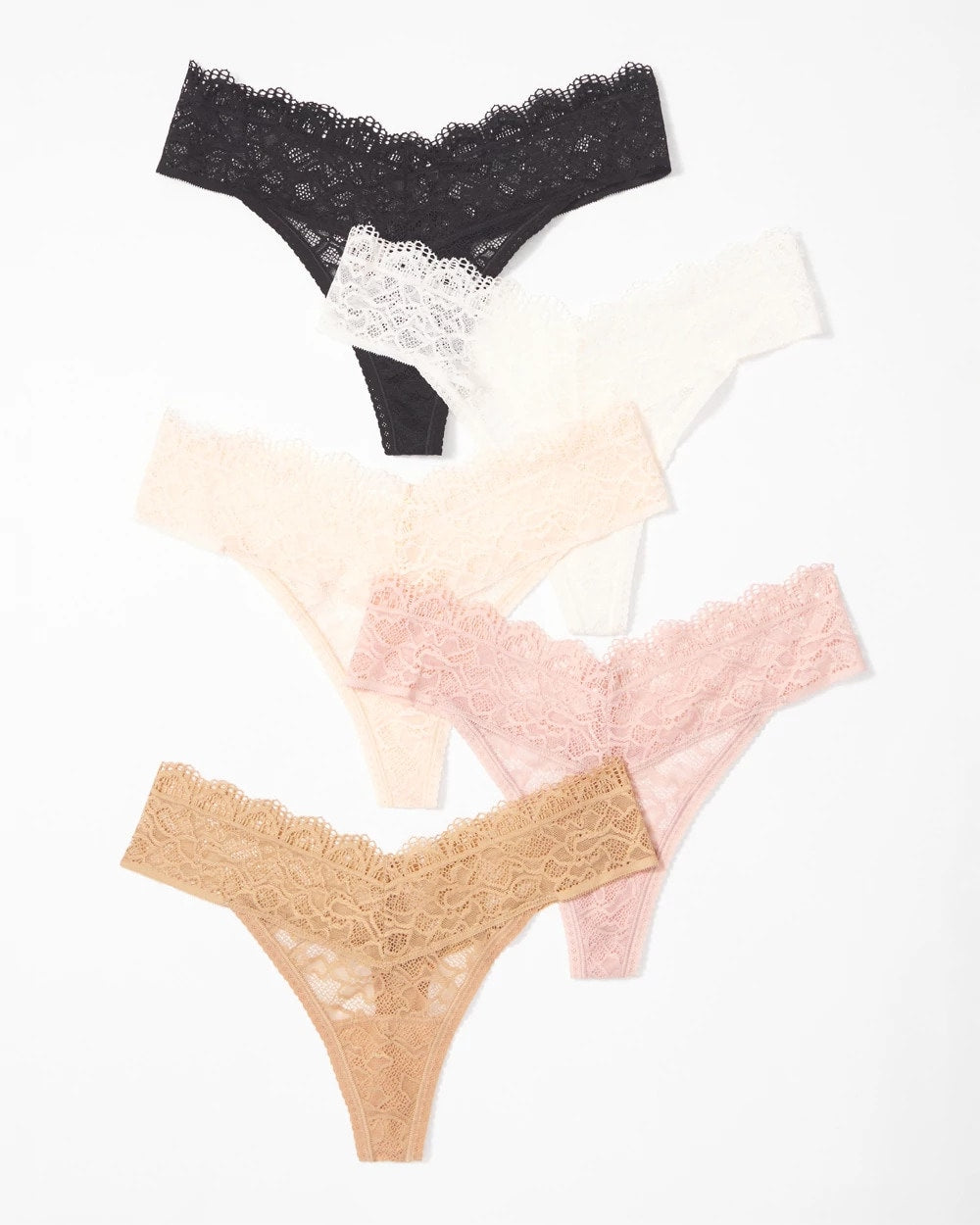 Soma / Thong Panty with Enchanting Lace 5 Pack BASIC MULTI PACK