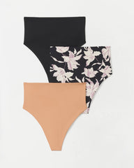 Soma / High-Waist Thong Panty 3 Pack BLOOM BREEZE MULTIPACK