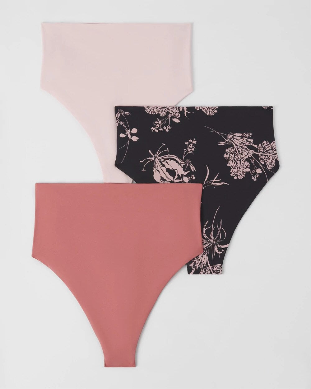 Soma / High-Waist Thong Panty 3 Pack SHADOW FLEUR MULTIPACK