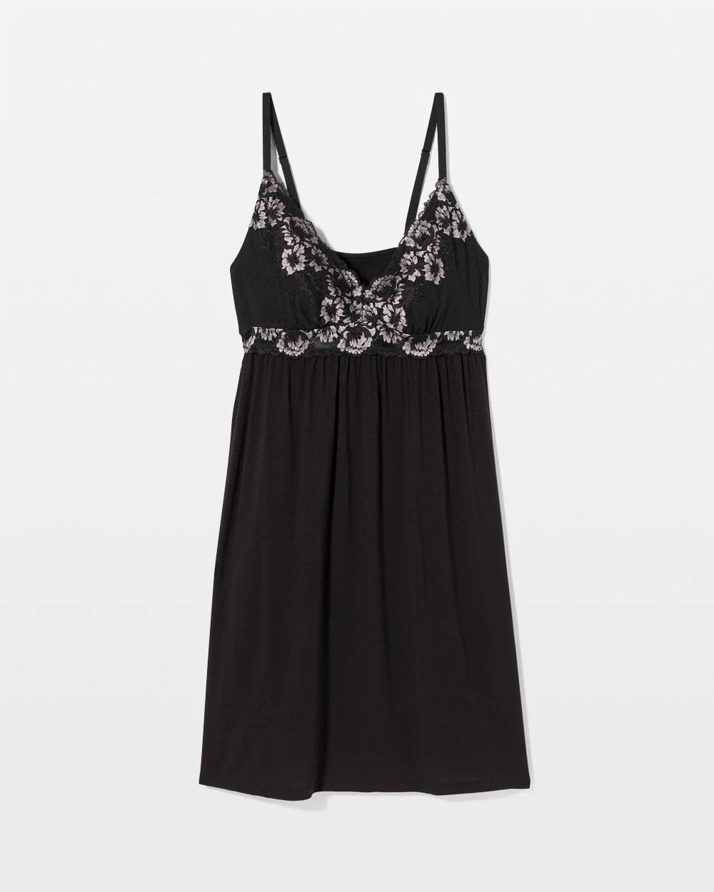 Soma / Soft Support Lace Chemise BLACK