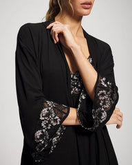 Soma / Lace Robe BLACK
