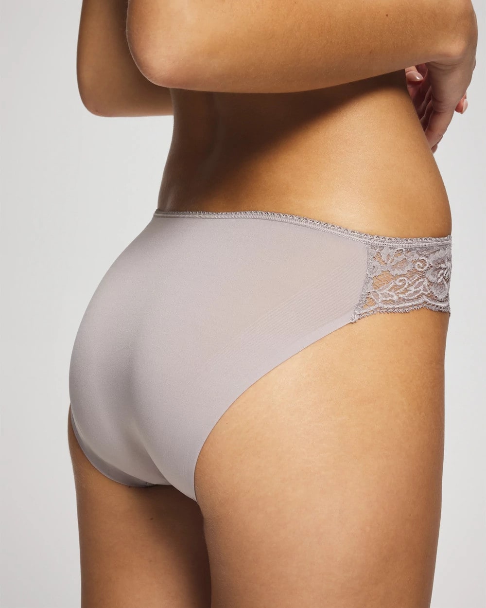 Soma / Edge Bikini Panty with Lace MINERAL GRAY