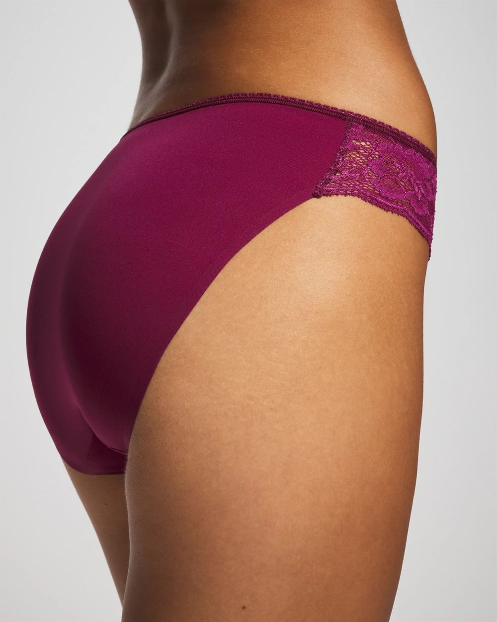 Soma / Edge Bikini Panty with Lace POMEGRANATE WINE