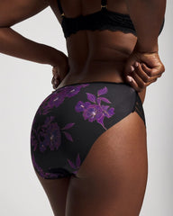 Soma / Edge Bikini Panty with Lace GILDED BLOOMS MAGENTA M