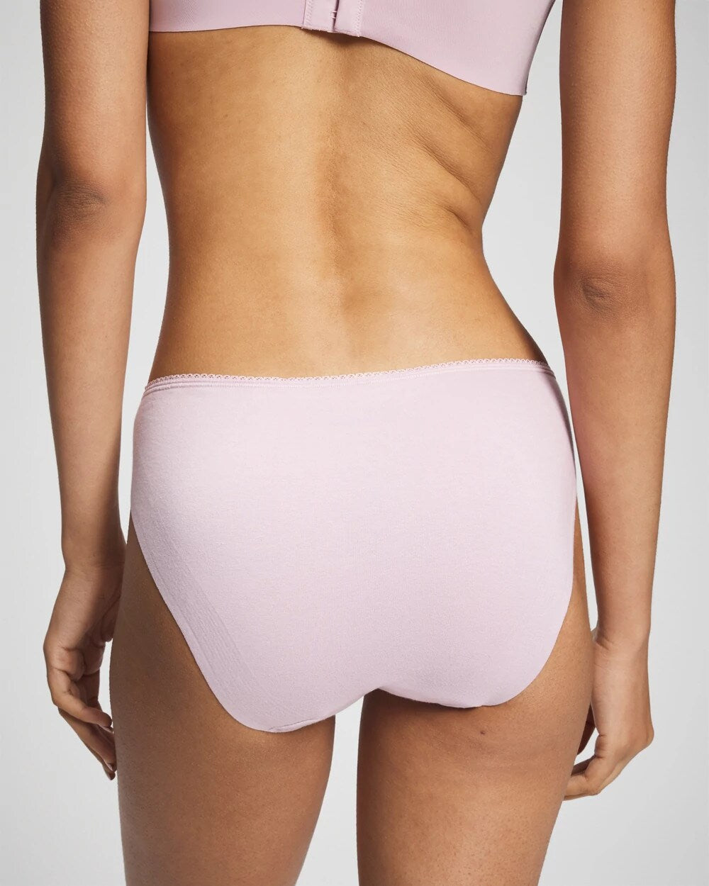 Soma / Cotton Blend Bikini Panty with Lace VINTAGE LILAC