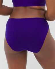 Soma / Cotton Blend Bikini Panty with Lace PASSIONFLOWER