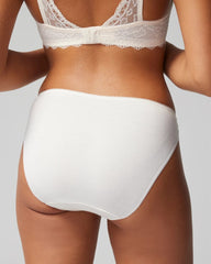 Soma / Cotton Blend Bikini Panty with Lace IVORY