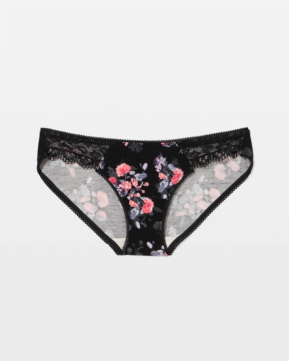 Soma / Bikini Panty with Lace FLORAL DREAMS BLACK MINI