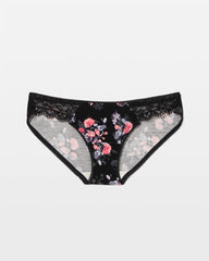 Soma / Bikini Panty with Lace FLORAL DREAMS BLACK MINI