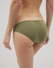 Soma / Bikini Panty with Lace VETIVER GREEN