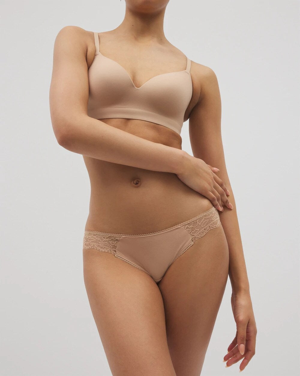 Soma / Bikini Panty with Lace WARM AMBER