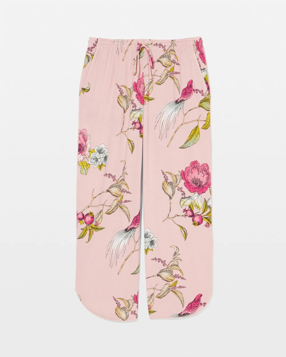 Soma / Piped Crop Pajama Pant FEATHERED FANCY PINK