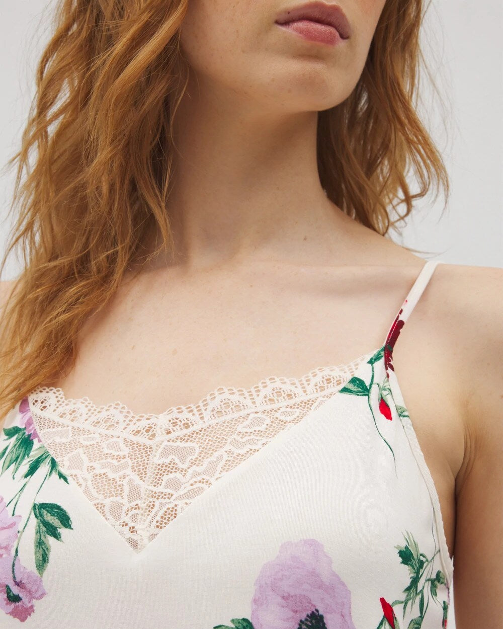 Soma / Lace Trim Chemise RHAPSODY FLORAL SUGAR