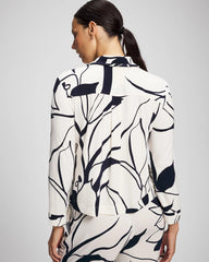 Soma / Long-Sleeve Notch Collar Pajama Top NOUVEAU FLORA CHAMP