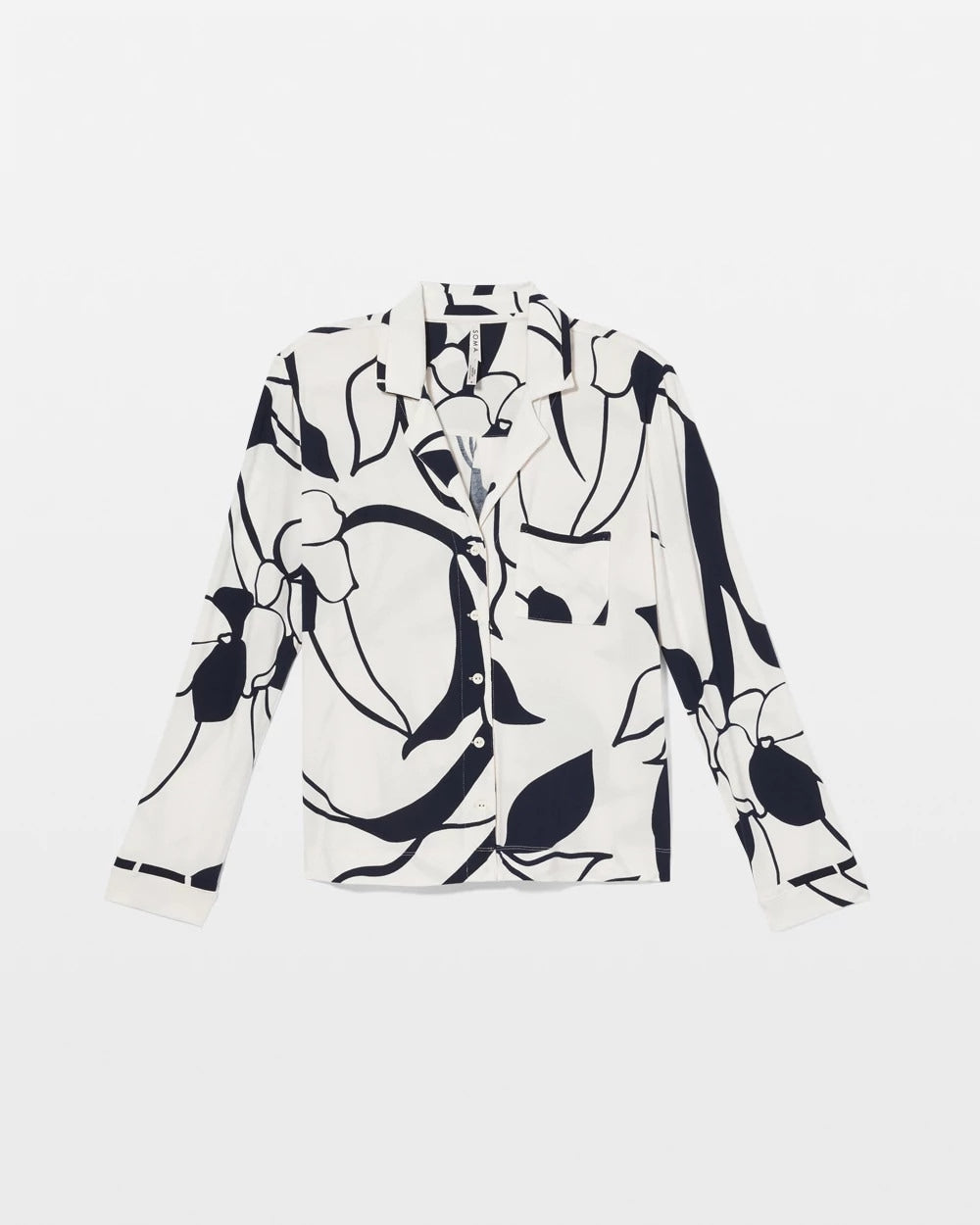 Soma / Long-Sleeve Notch Collar Pajama Top NOUVEAU FLORA CHAMP