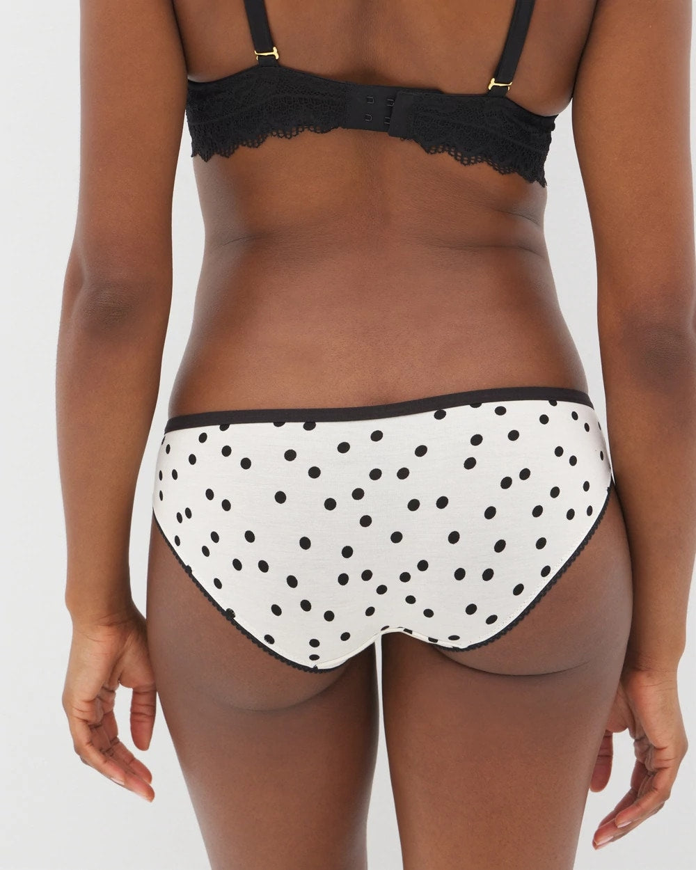 Soma / Bikini Panty with Enchanting Lace MERRY DOT CHAMPAGNE BLACK