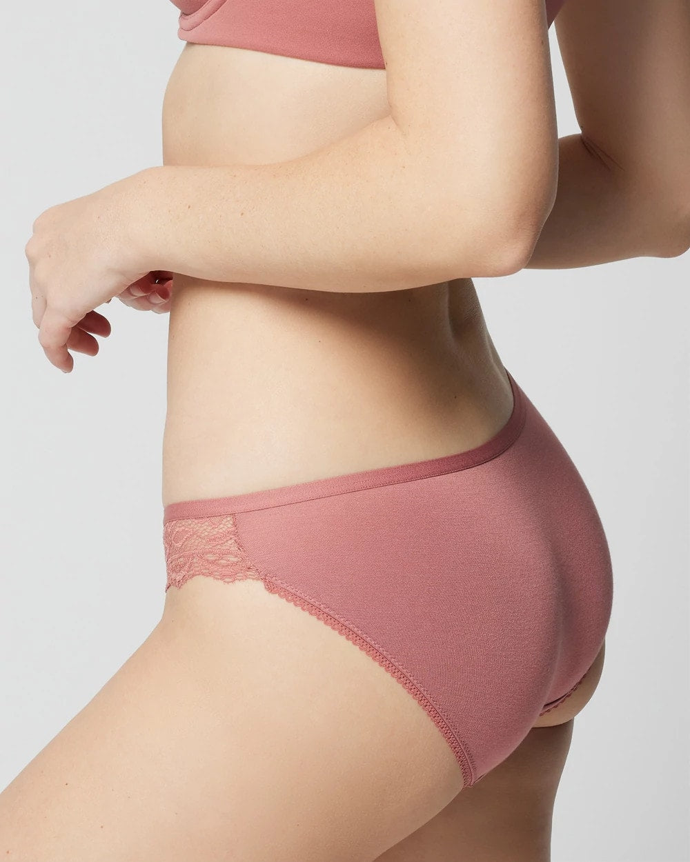 Soma / Bikini Panty with Enchanting Lace CLAY ROSE