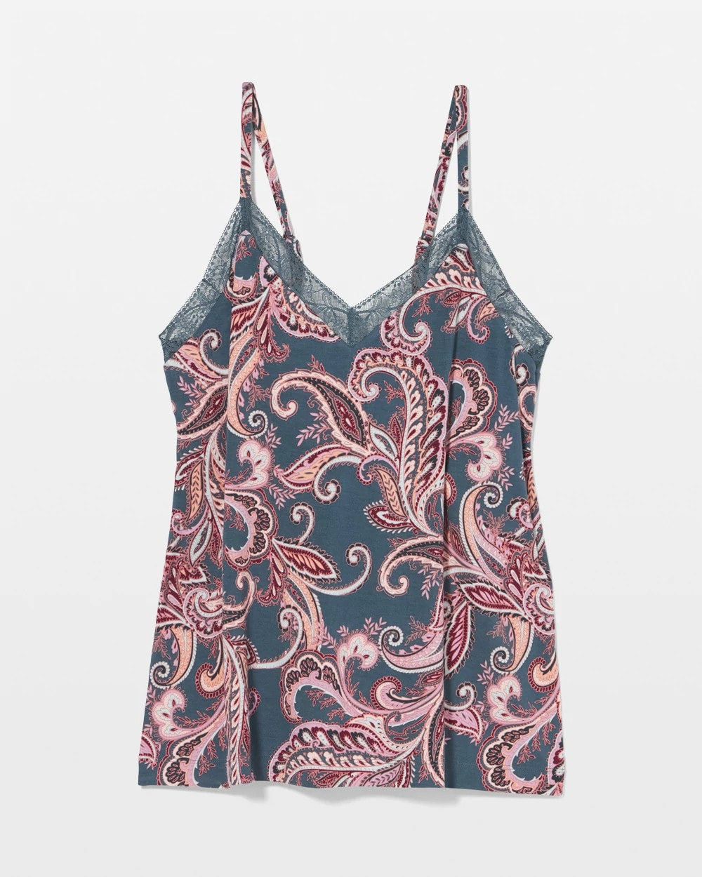 Soma / Lace Trim Pajama Cami IMPERIAL PAISLEY MD PET
