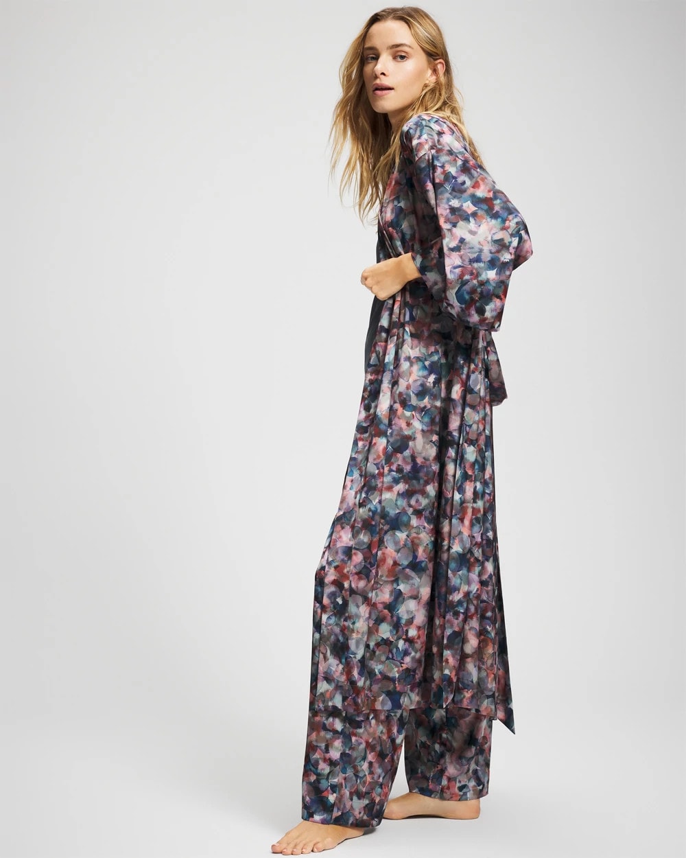 Soma / Long Robe PETAL MOSAIC PETROL