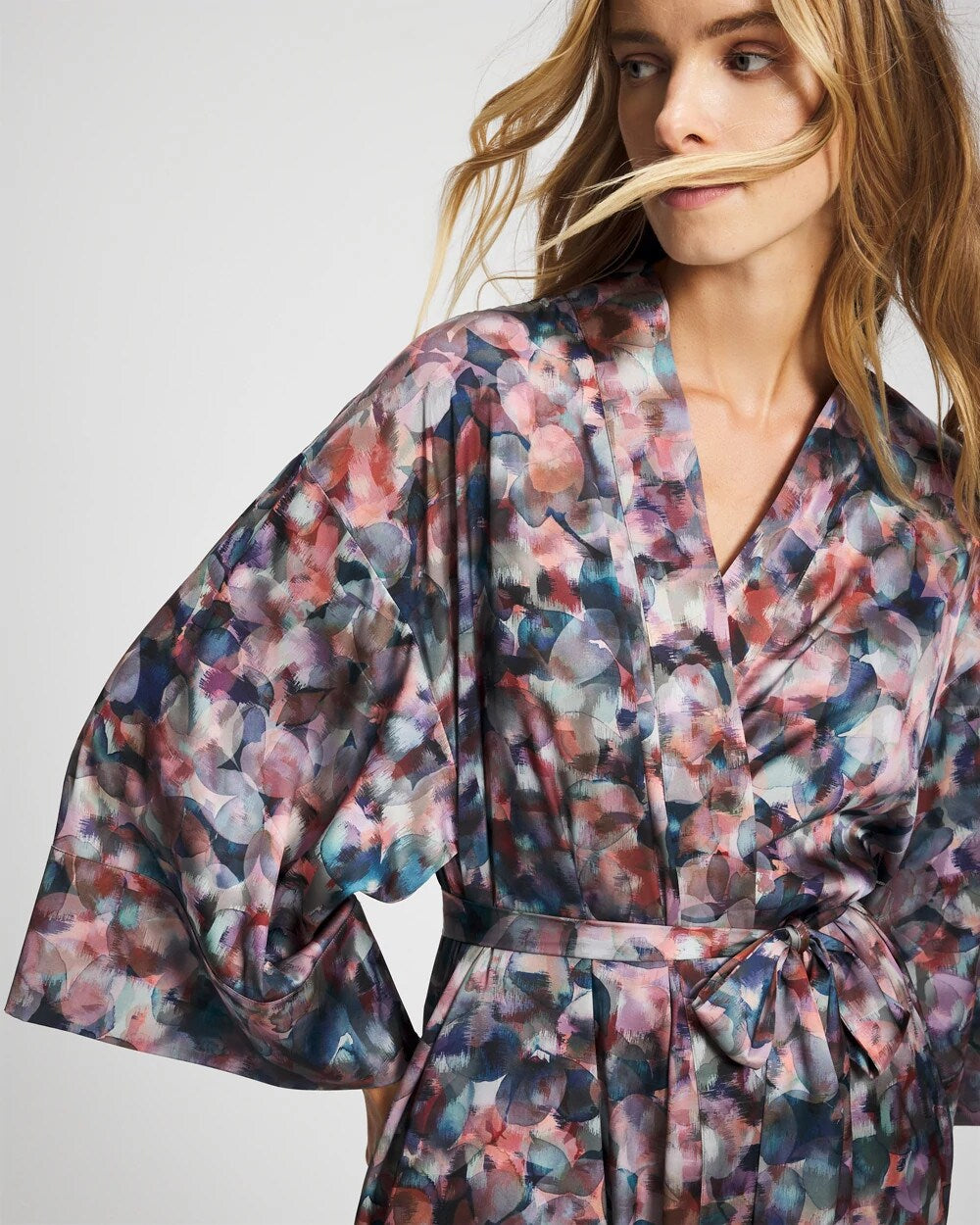 Soma / Long Robe PETAL MOSAIC PETROL