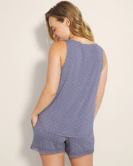 Soma / Printed V-Neck Pajama Tank ON THE DOT EARL GRAY