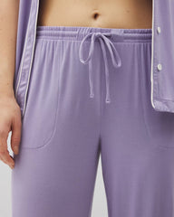 Soma / Solid Piped Crop Pajama Pant JACARANDA