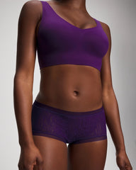 Soma / Soma Boyshort Panty with Stretch Lace MAJESTIC PURPLE