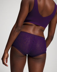 Soma / Soma Boyshort Panty with Stretch Lace MAJESTIC PURPLE