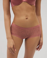 Soma / Soma Boyshort Panty with Stretch Lace CLAY ROSE