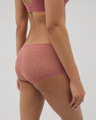 Soma / Soma Boyshort Panty with Stretch Lace CLAY ROSE