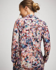 Soma / Long-Sleeve Notch Collar Pajama Top PETAL MOSAIC PETROL