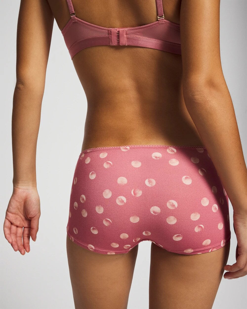 Soma / Lace Boyshort Panty WATER SPOTS ANTIQUE PINK