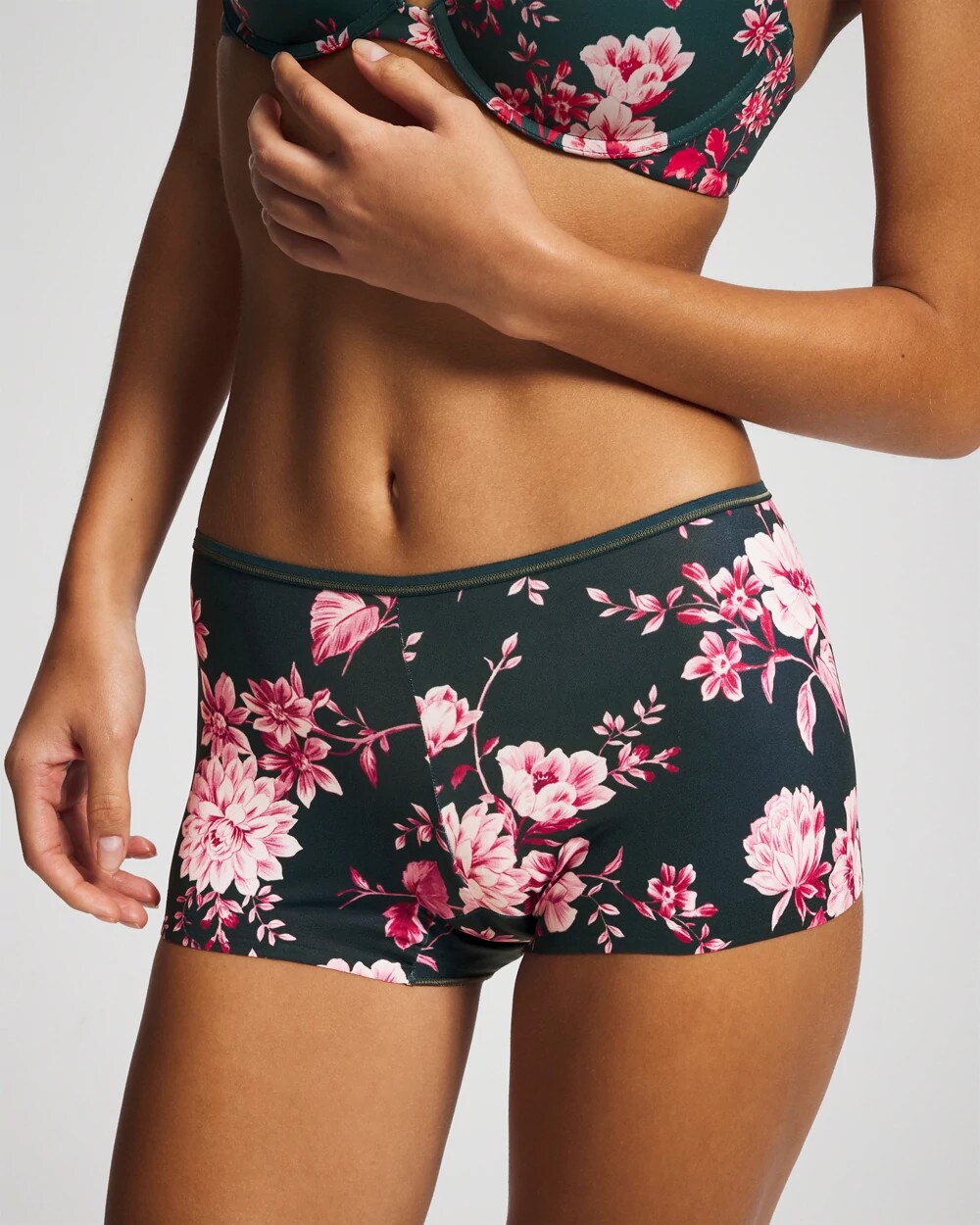 Soma / Edge Boyshort Panty COTTAGE FLORAL MINI GREEN
